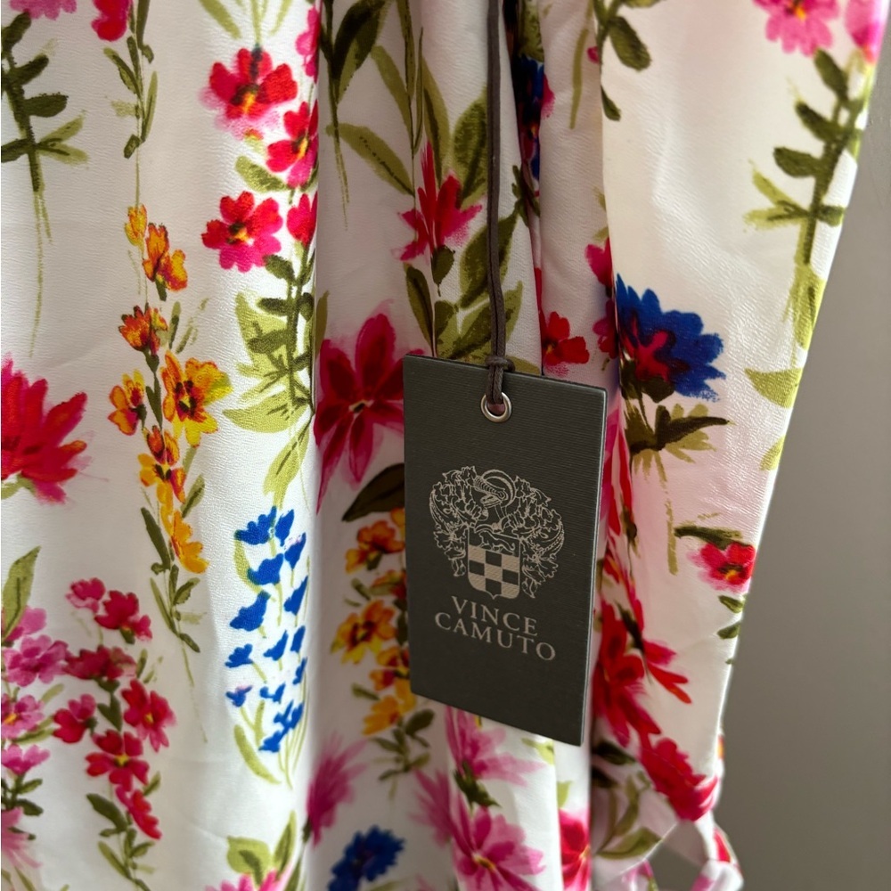 NEW Vince Camuto Size 10 Multicolor Off the Shoulder Floral Shift Dress - Picture 4 of 6